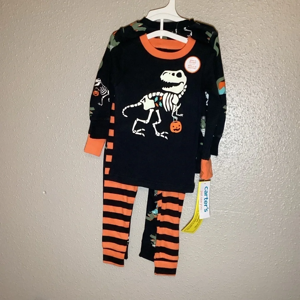 Carter's Halloween Dinosaur 4 Piece Pajamas - NWT